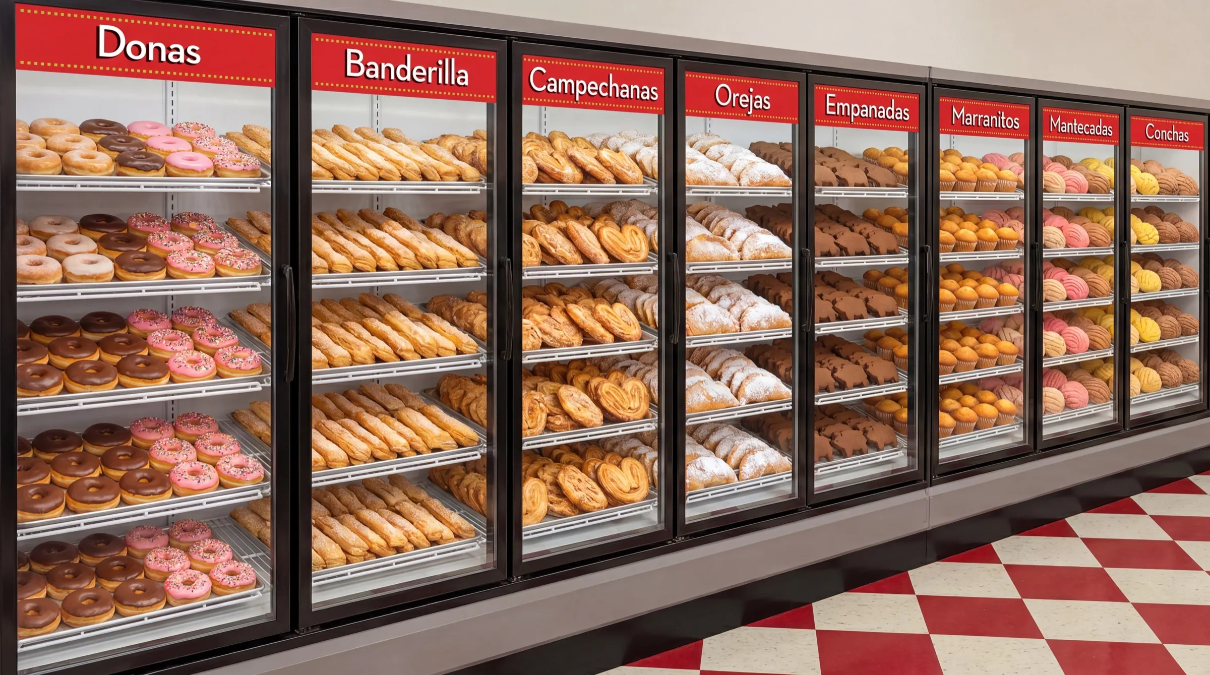 Panadería display cases